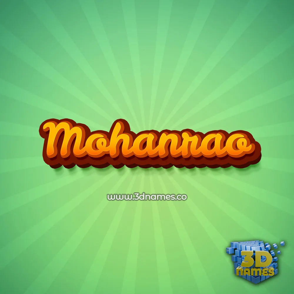 mohanrao in Green Rays style - 3D name wallpaper