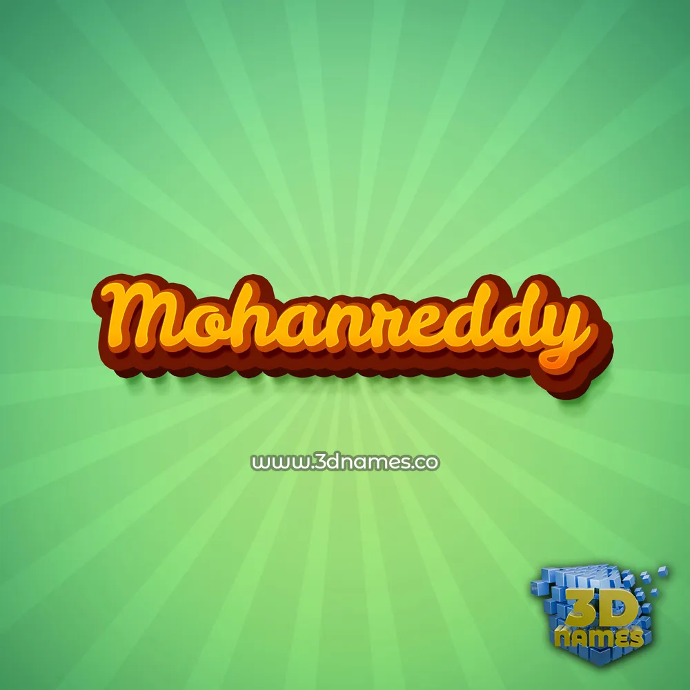 mohanreddy in Green Rays style - 3D name wallpaper