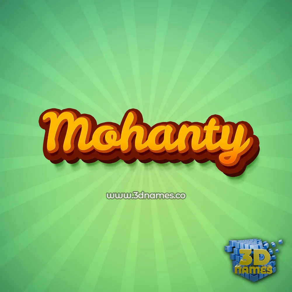 mohanty in Green Rays style - 3D name wallpaper