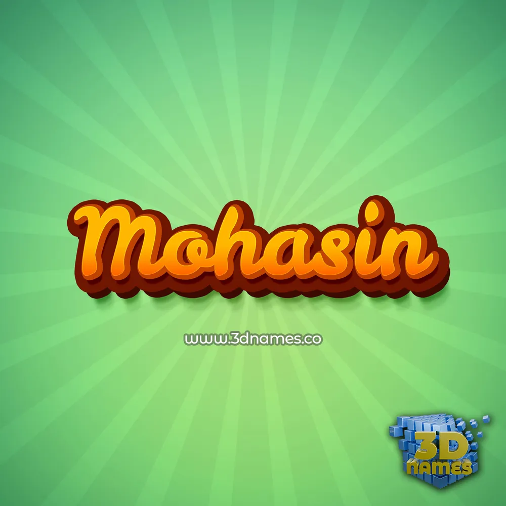 mohasin in Green Rays style - 3D name wallpaper