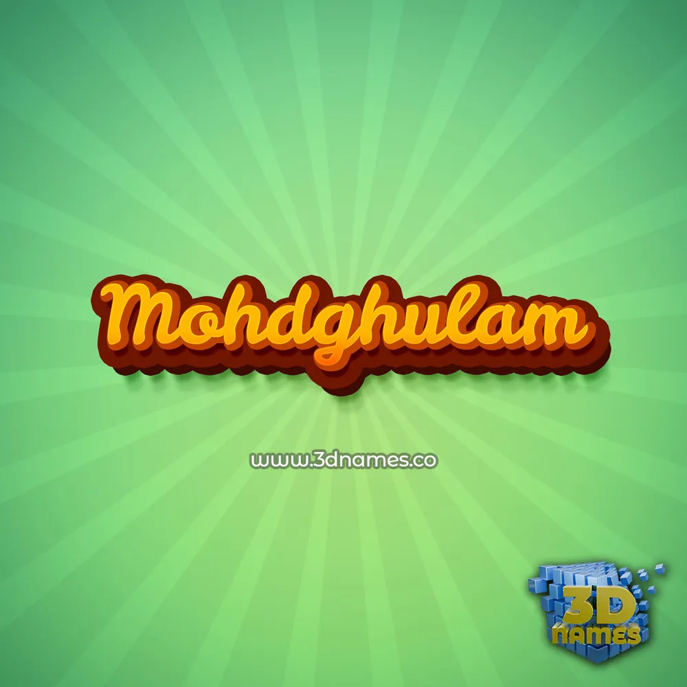 mohdghulam in Green Rays style - 3D name wallpaper