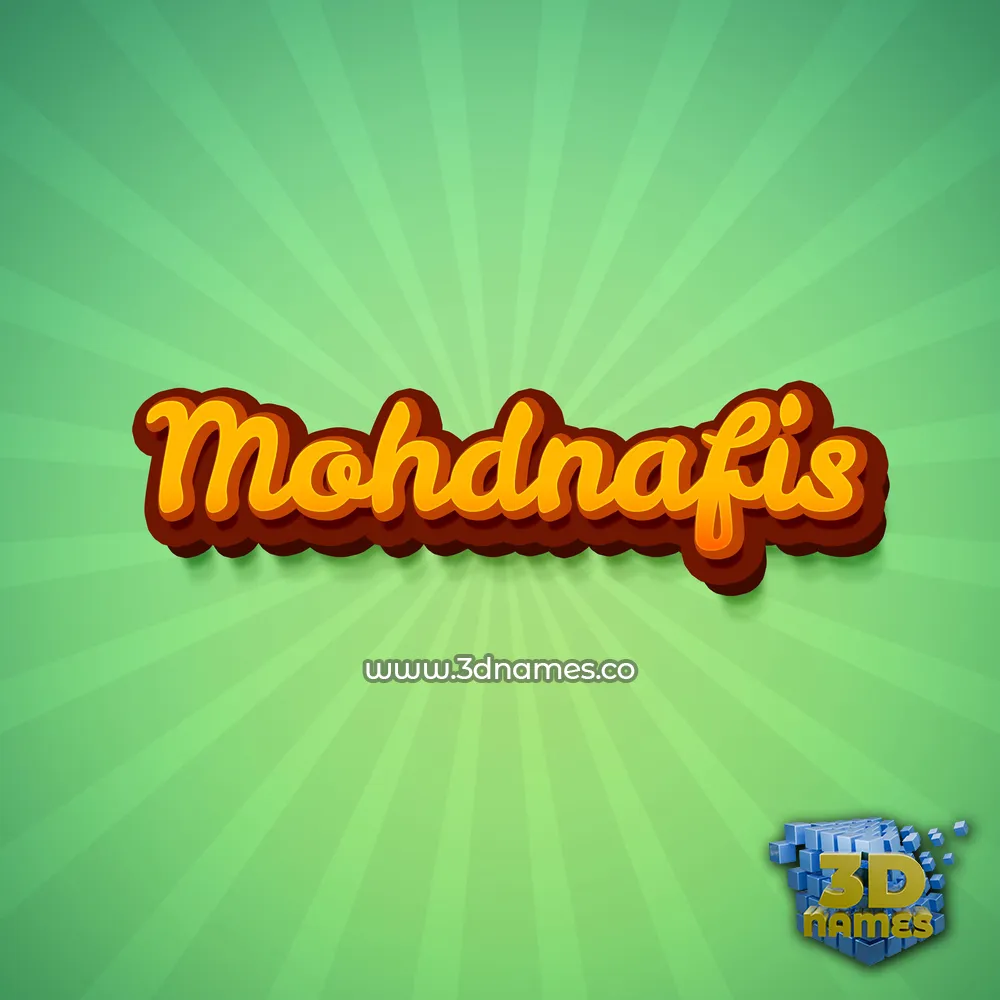 mohdnafis in Green Rays style - 3D name wallpaper