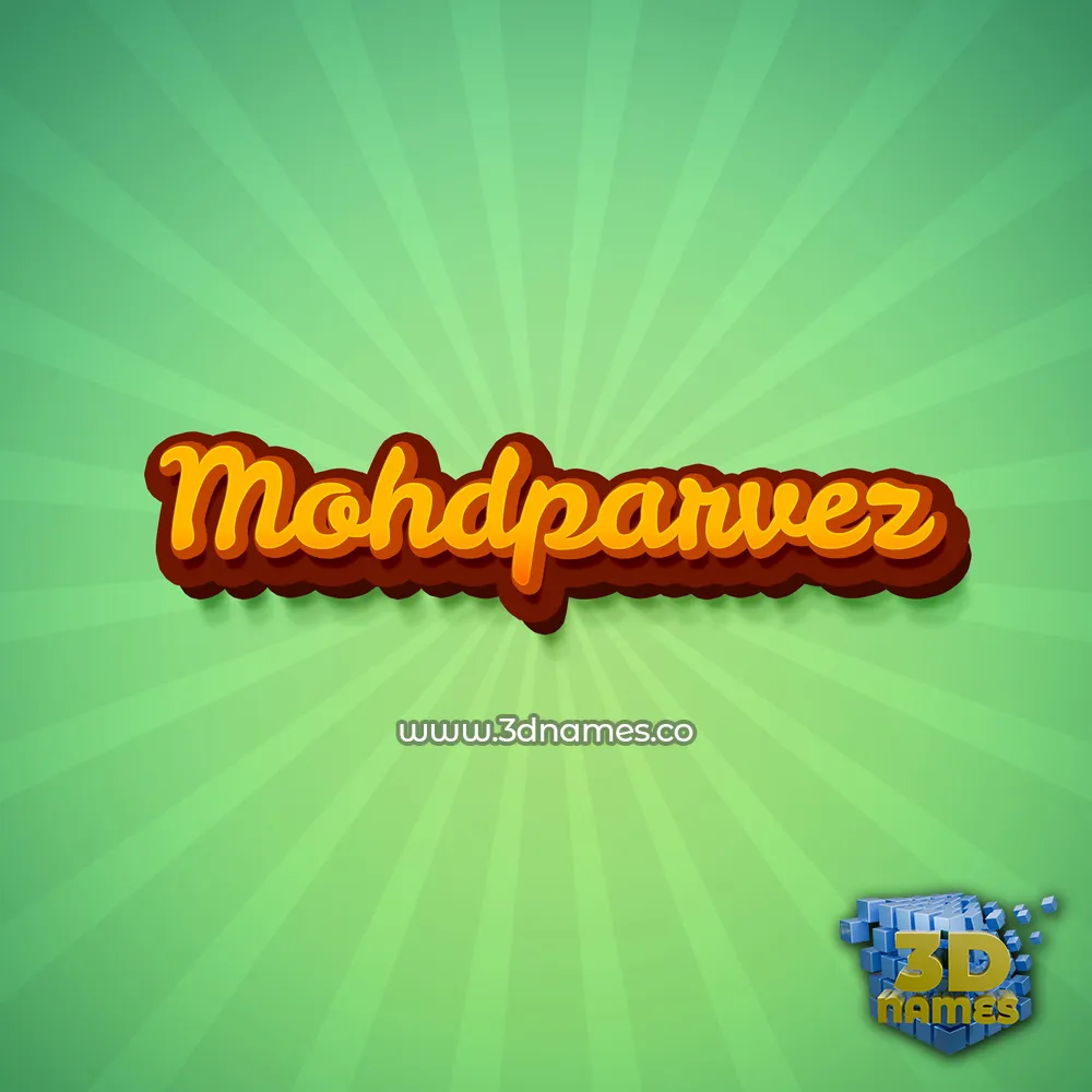 mohdparvez in Green Rays style - 3D name wallpaper