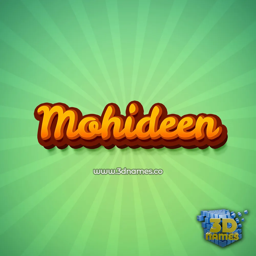 mohideen in Green Rays style - 3D name wallpaper