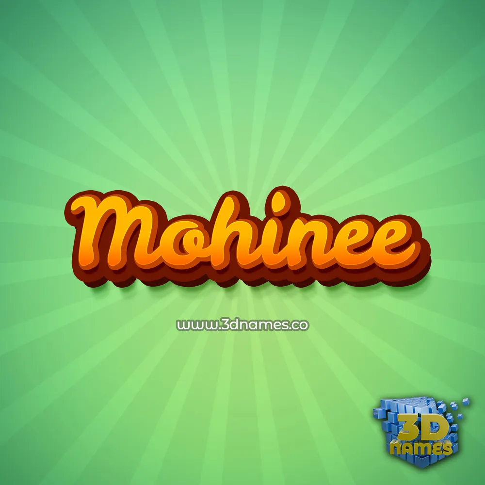 mohinee in Green Rays style - 3D name wallpaper