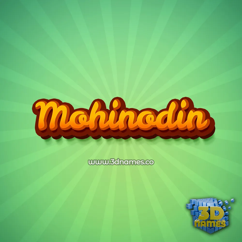 mohinodin in Green Rays style - 3D name wallpaper