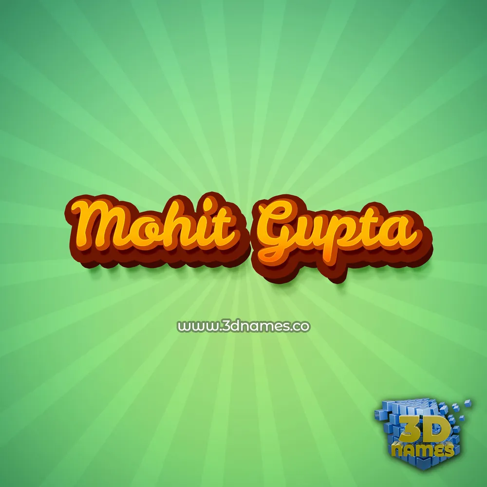 mohit gupta in Green Rays style - 3D name wallpaper