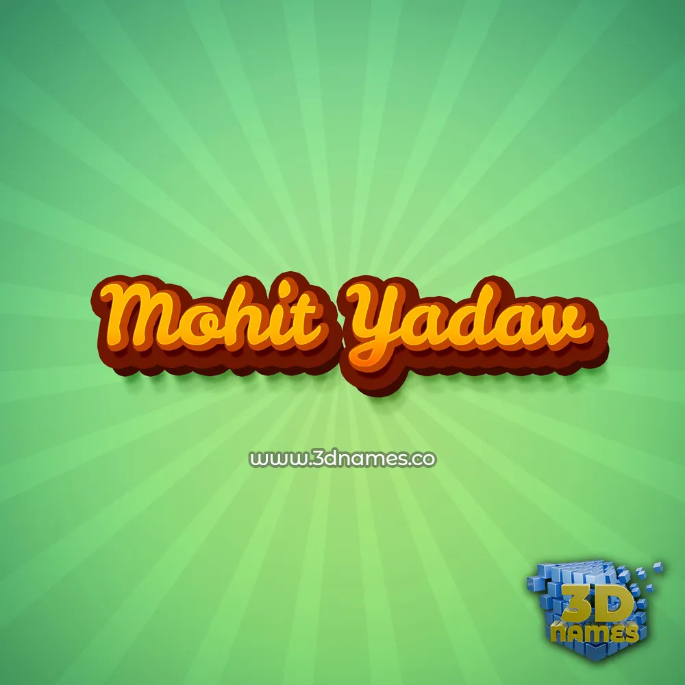 mohit yadav in Green Rays style - 3D name wallpaper
