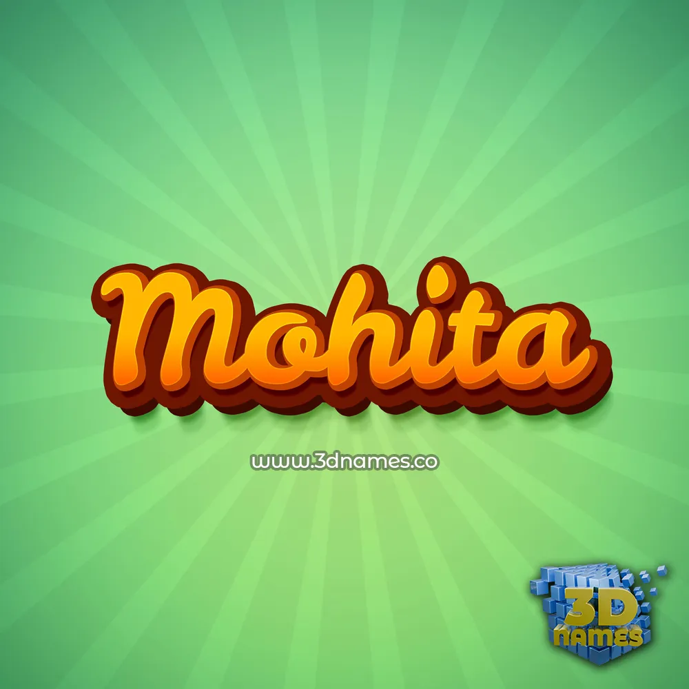 mohita in Green Rays style - 3D name wallpaper