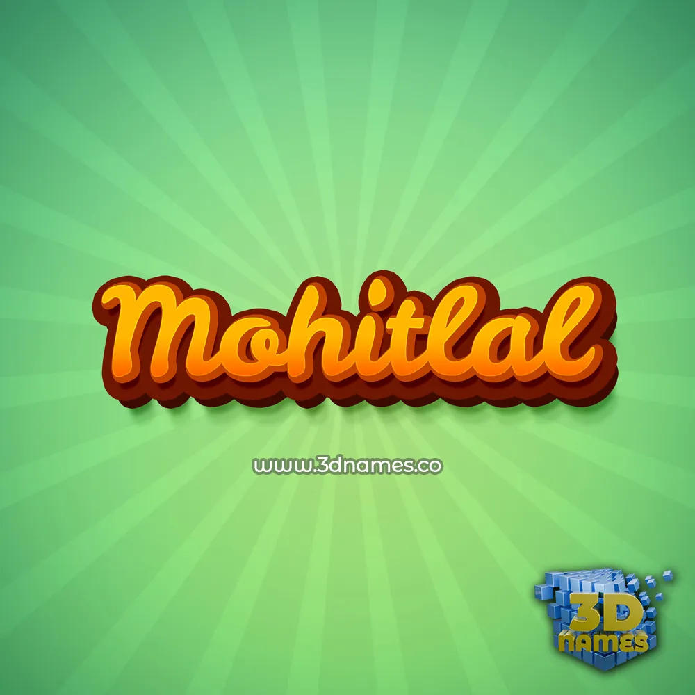 mohitlal in Green Rays style - 3D name wallpaper