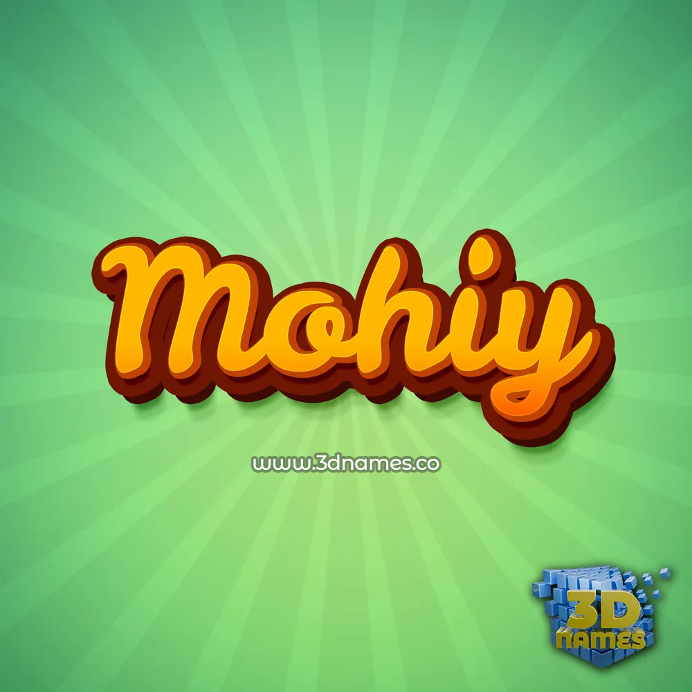 mohiy in Green Rays style - 3D name wallpaper