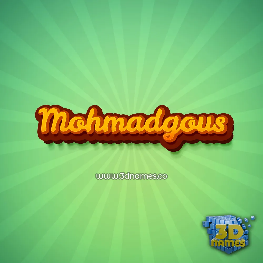 mohmadgous in Green Rays style - 3D name wallpaper