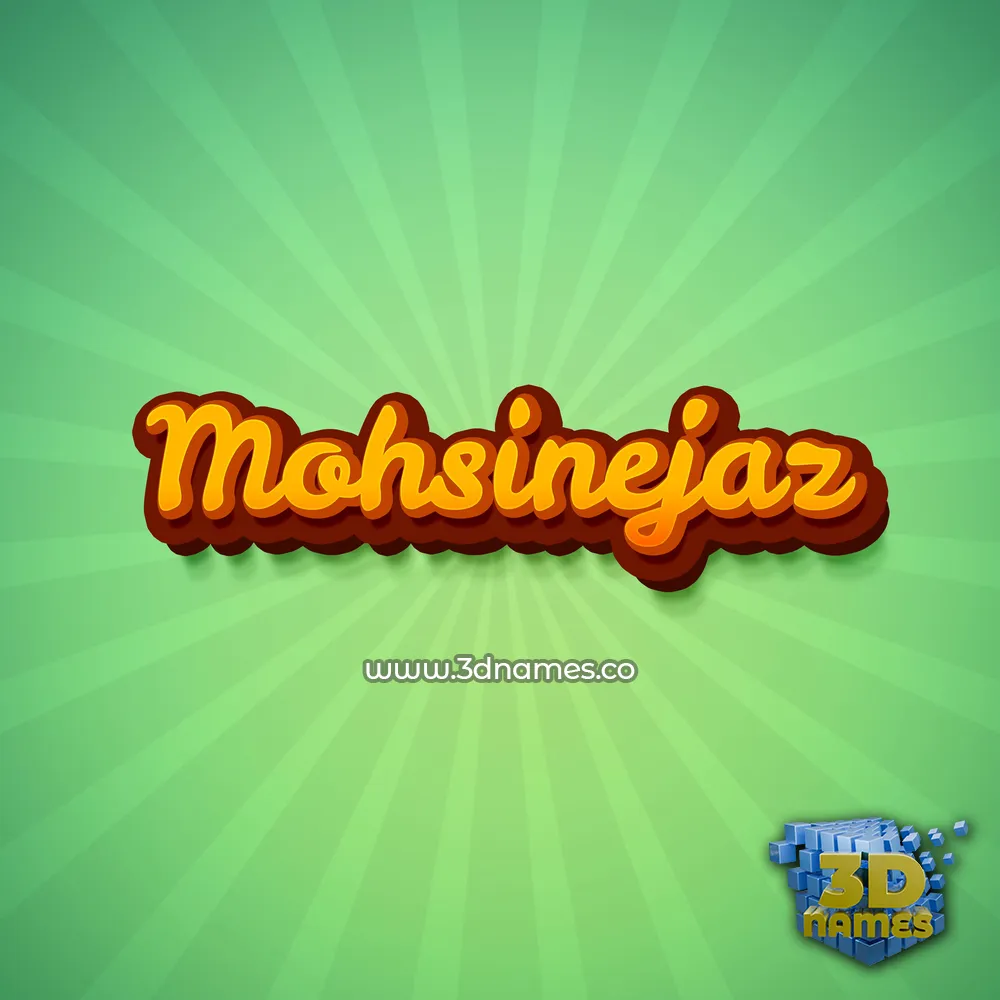 mohsinejaz in Green Rays style - 3D name wallpaper