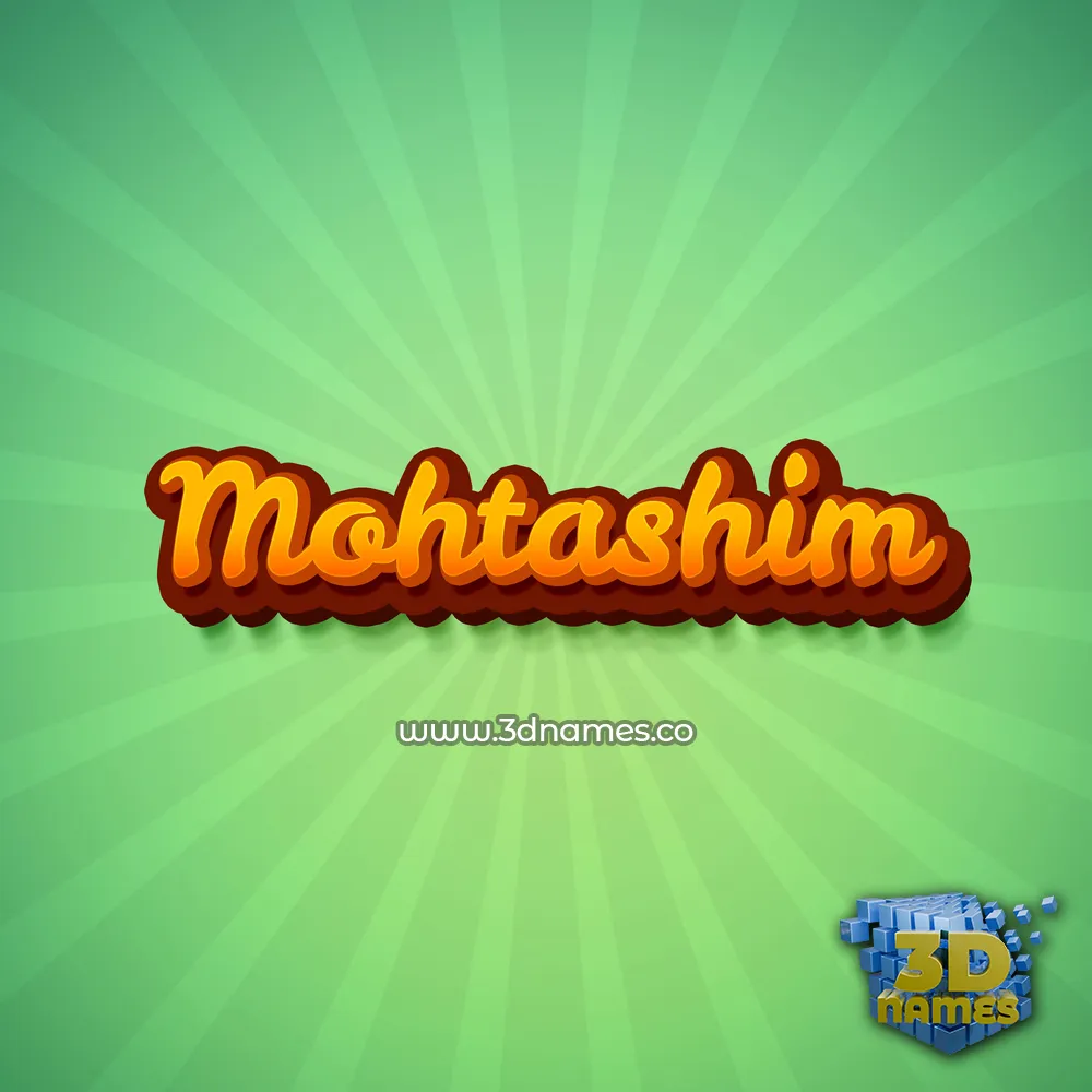 mohtashim in Green Rays style - 3D name wallpaper