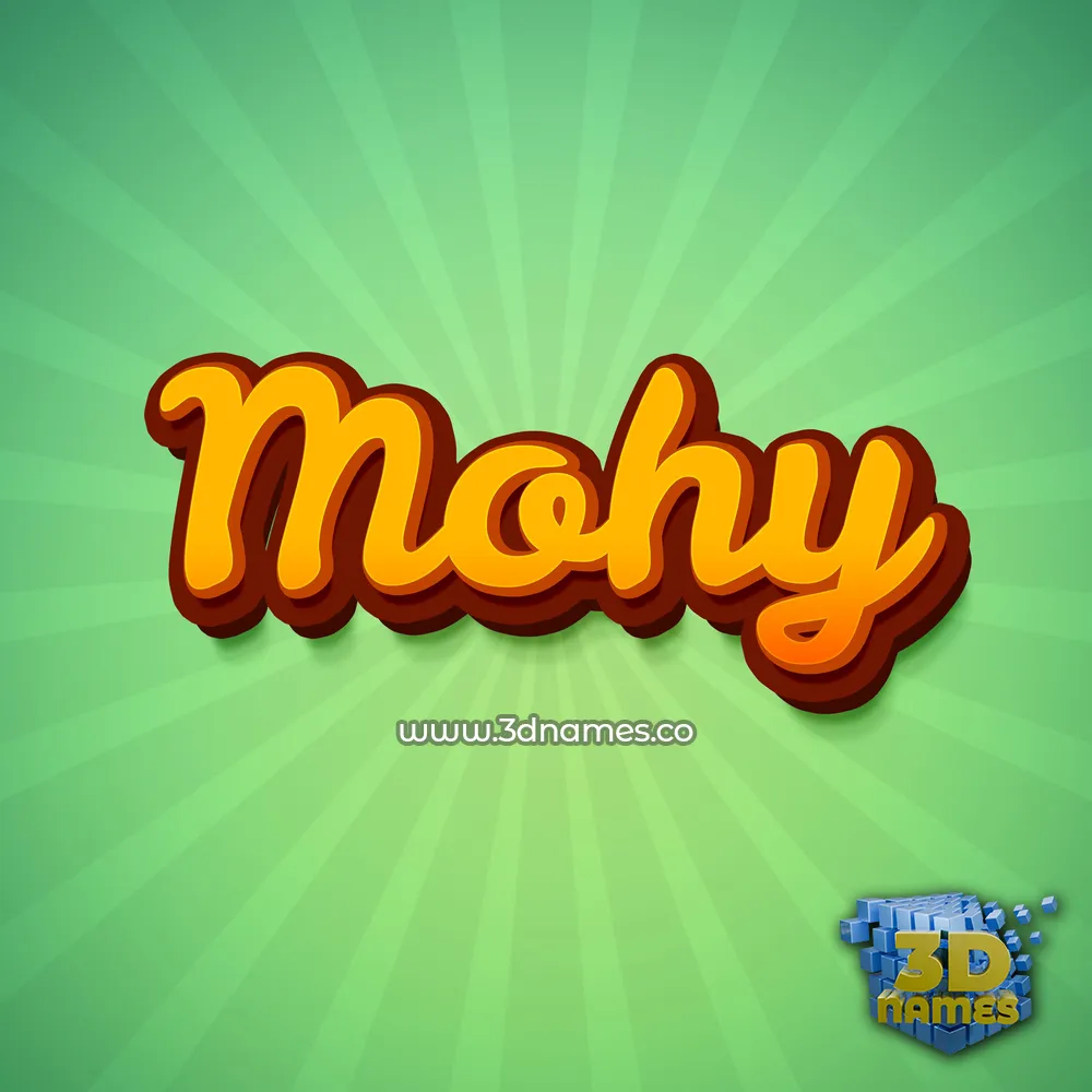 mohy in Green Rays style - 3D name wallpaper