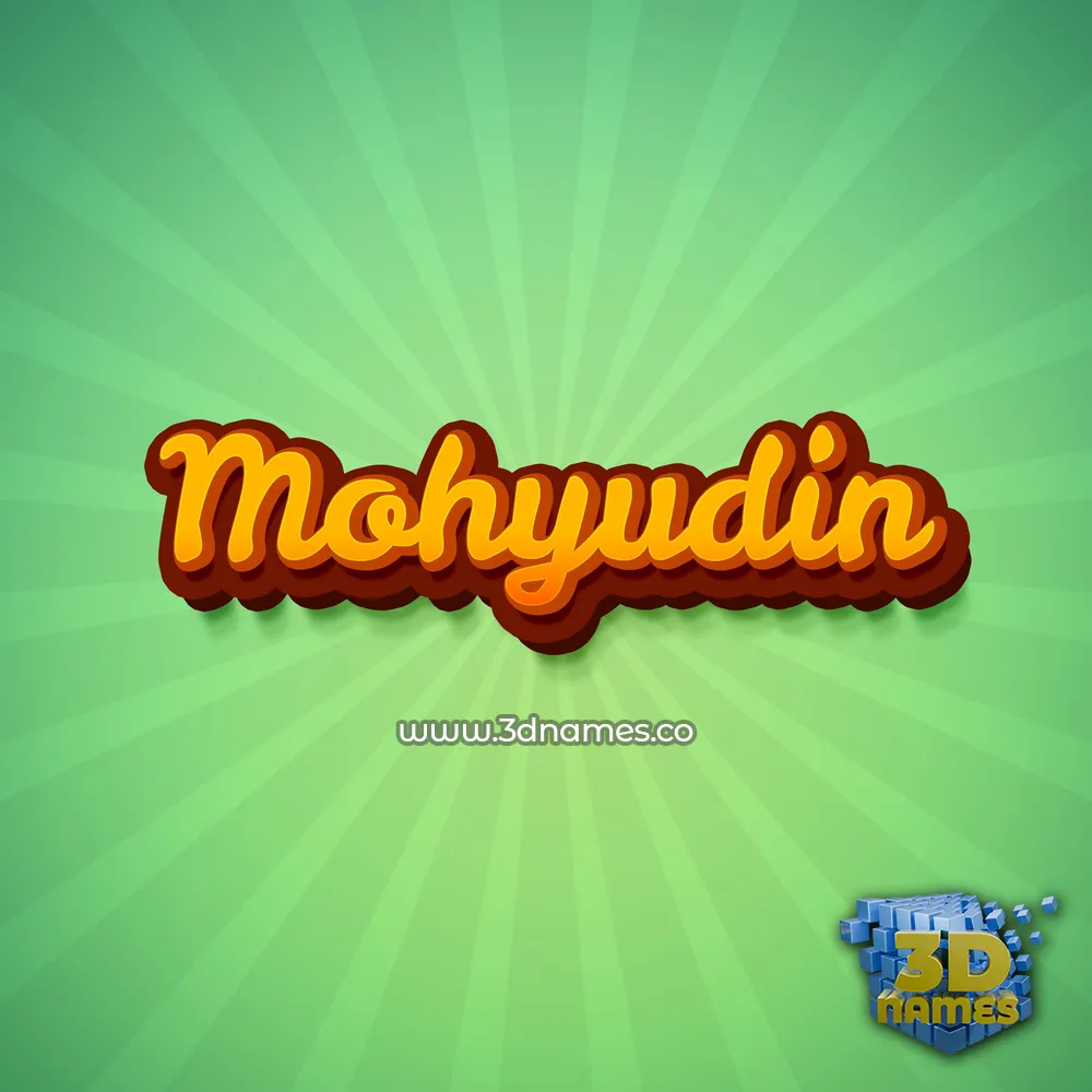 mohyudin in Green Rays style - 3D name wallpaper