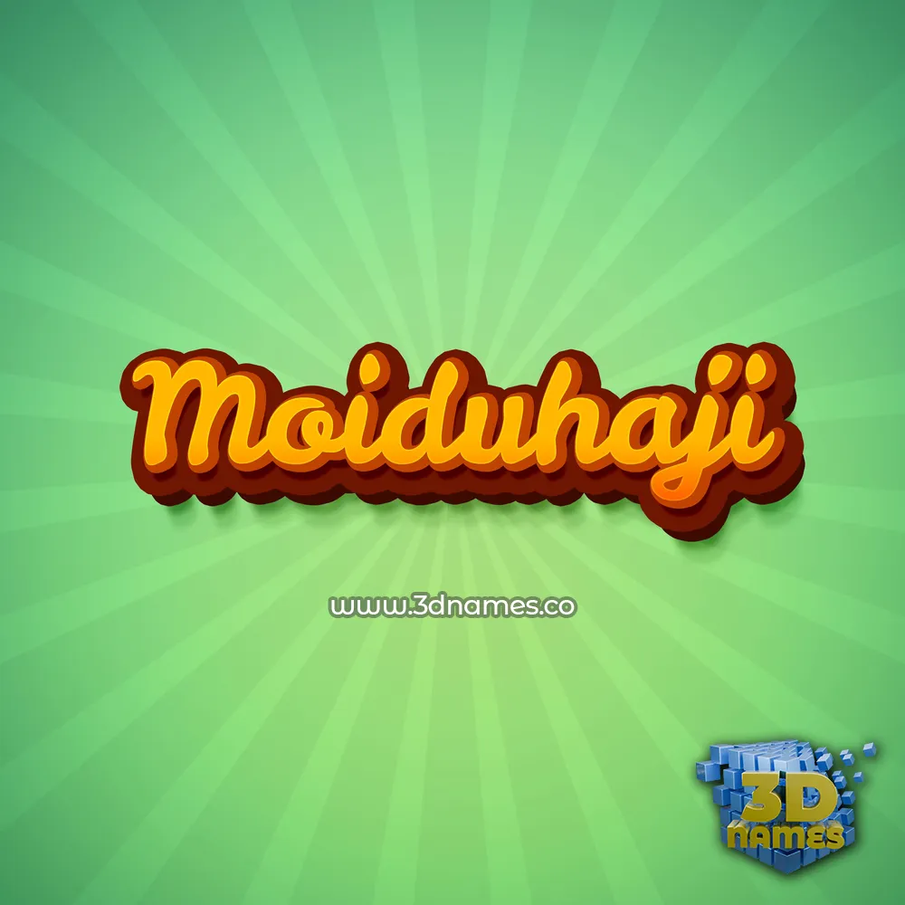 moiduhaji in Green Rays style - 3D name wallpaper