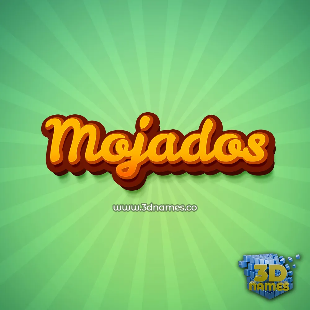 mojados in Green Rays style - 3D name wallpaper