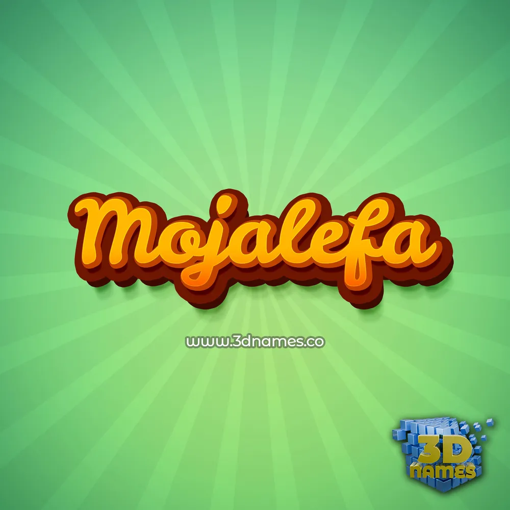 mojalefa in Green Rays style - 3D name wallpaper