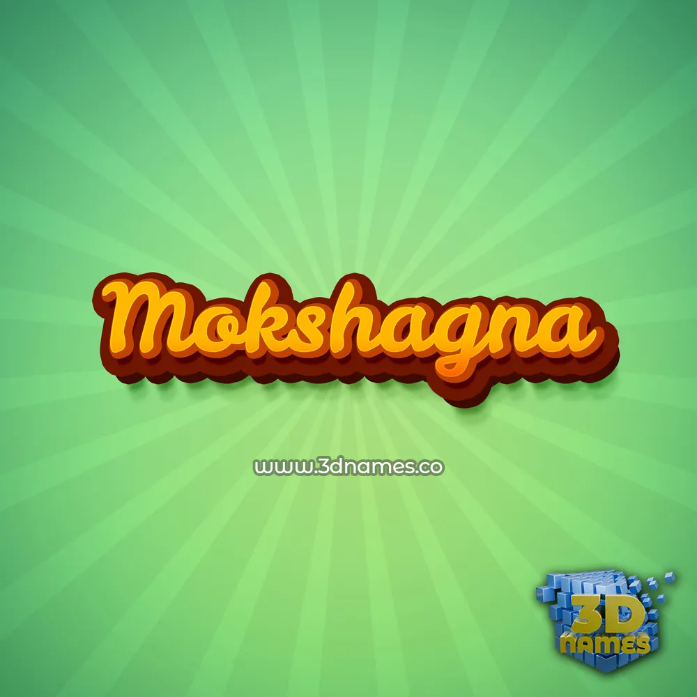 mokshagna in Green Rays style - 3D name wallpaper