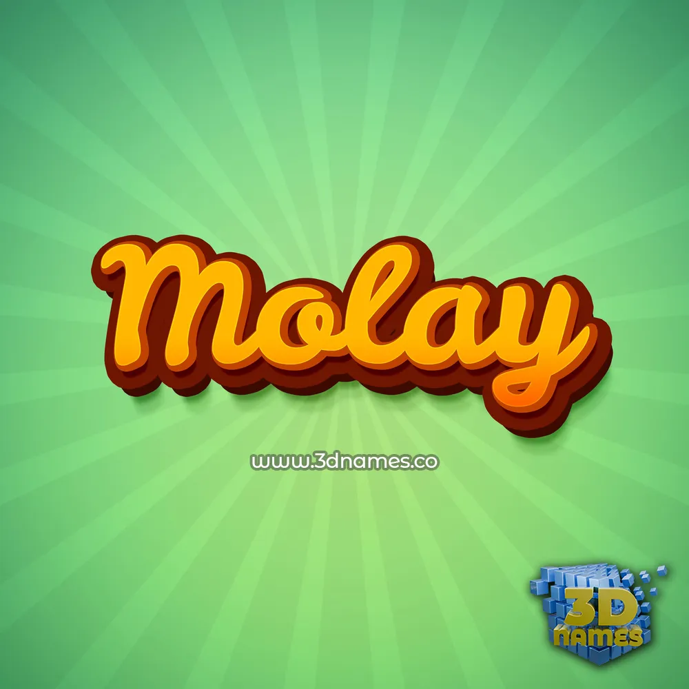 molay in Green Rays style - 3D name wallpaper