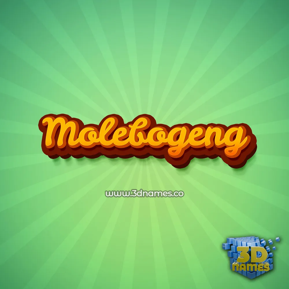 molebogeng in Green Rays style - 3D name wallpaper