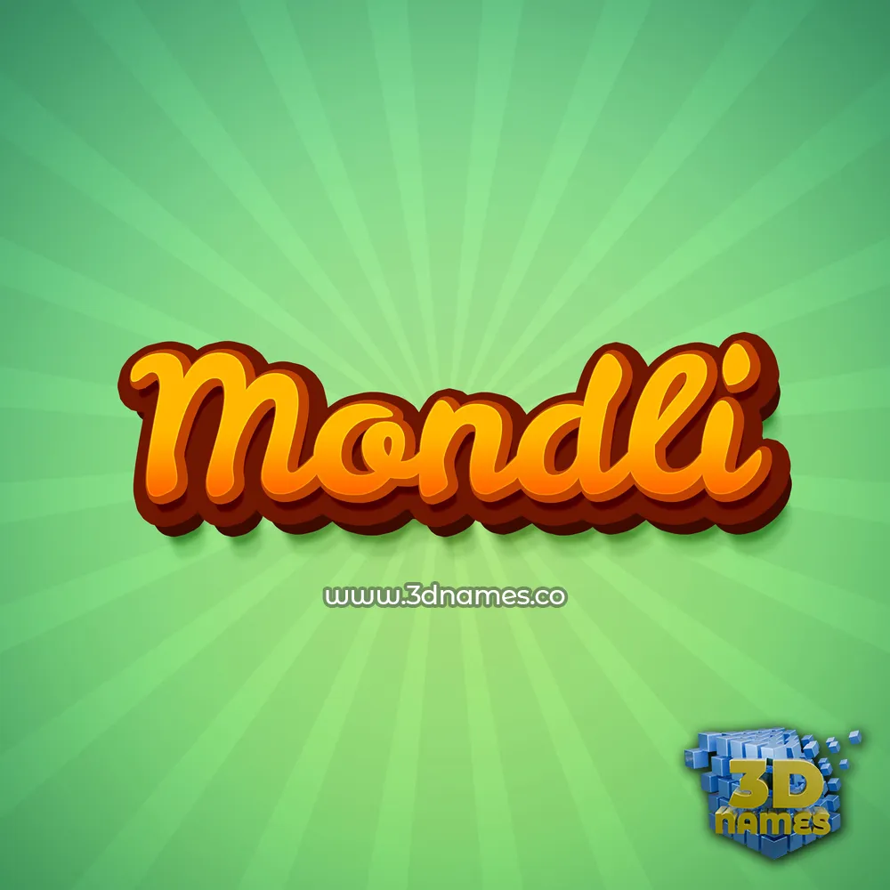 mondli in Green Rays style - 3D name wallpaper