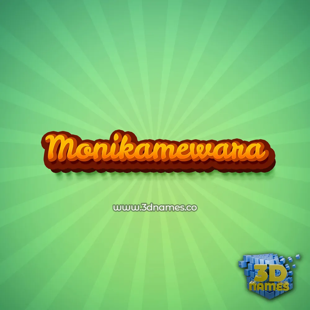 monikamewara in Green Rays style - 3D name wallpaper