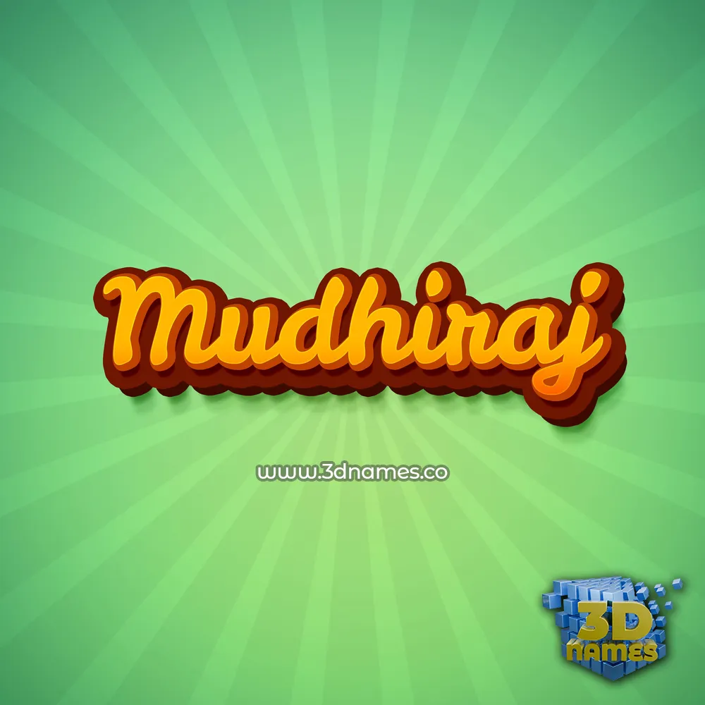 mudhiraj in Green Rays style - 3D name wallpaper