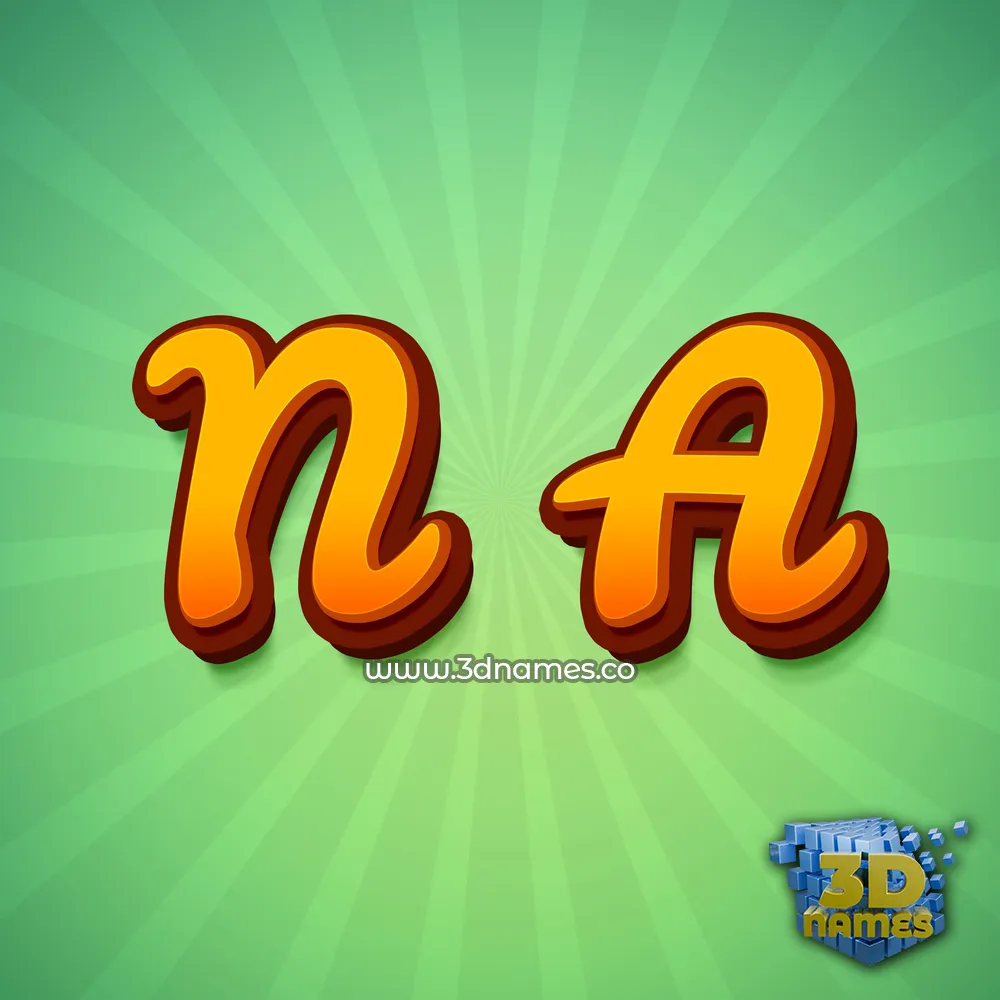 n a in Green Rays style - 3D name wallpaper