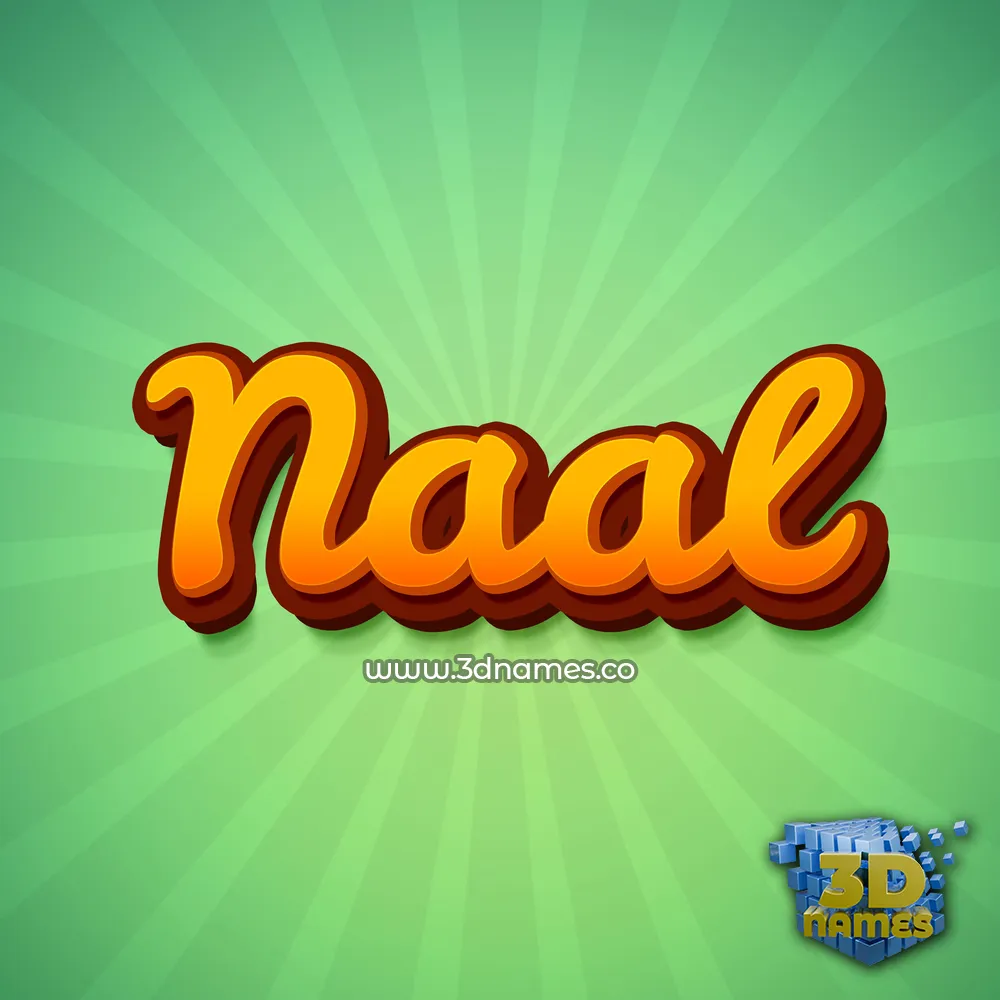 naal in Green Rays style - 3D name wallpaper