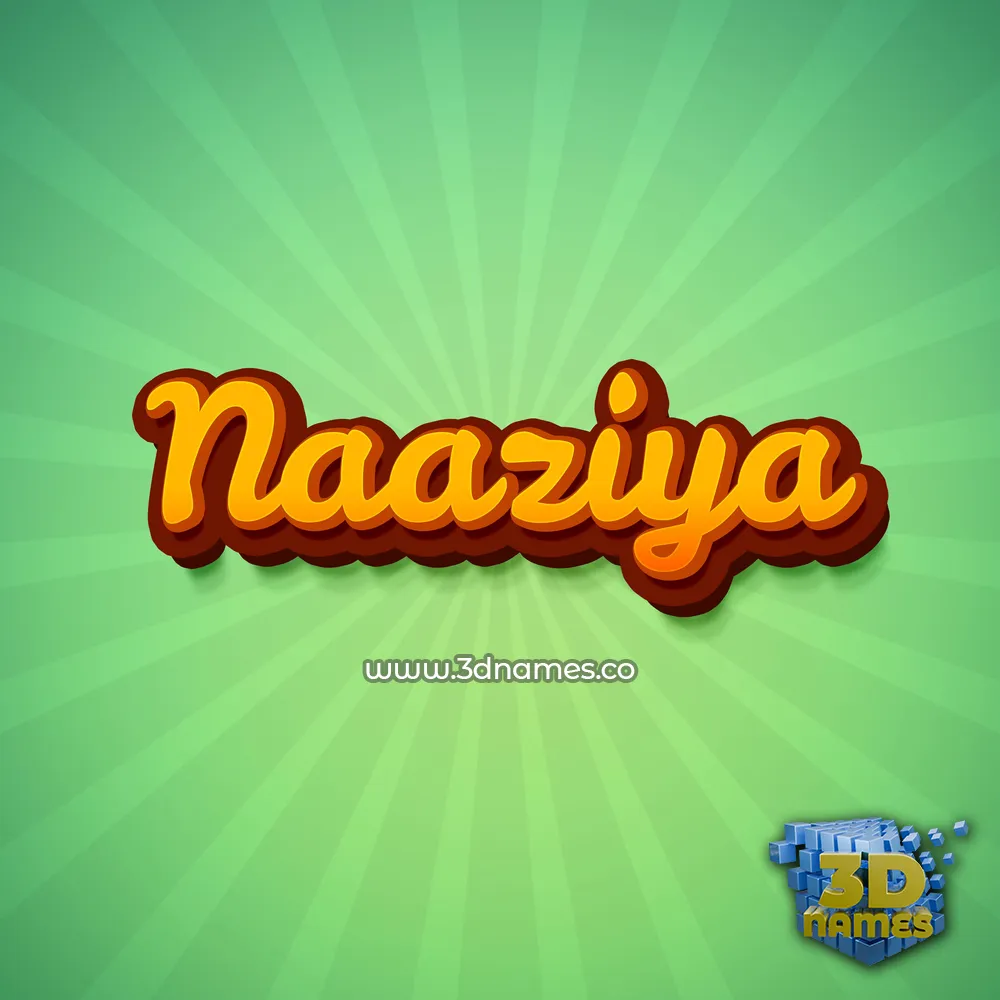 naaziya in Green Rays style - 3D name wallpaper