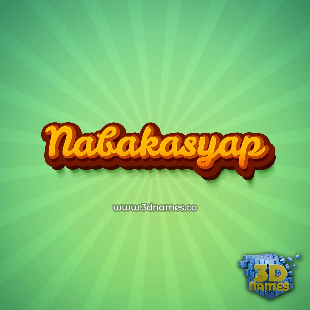 nabakasyap in Green Rays style - 3D name wallpaper