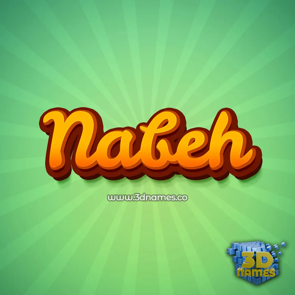 nabeh in Green Rays style - 3D name wallpaper
