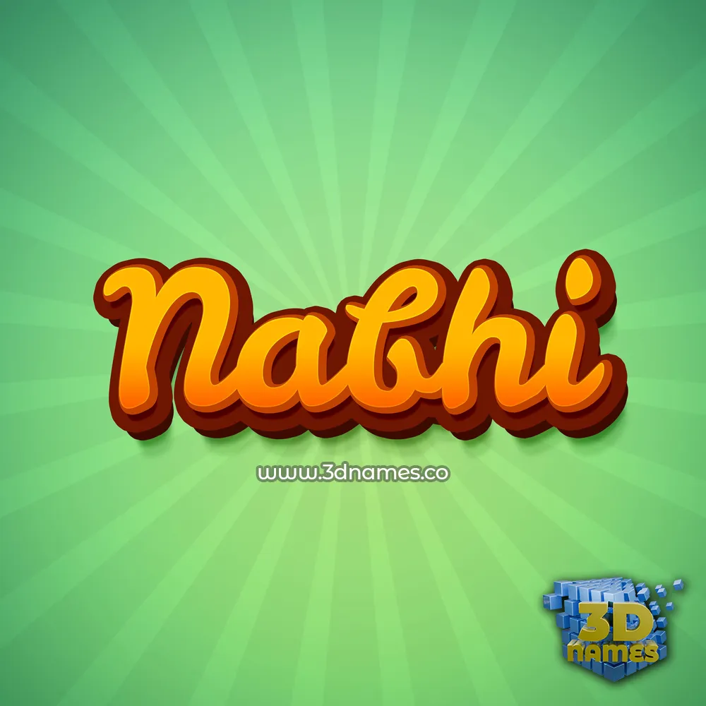 nabhi in Green Rays style - 3D name wallpaper