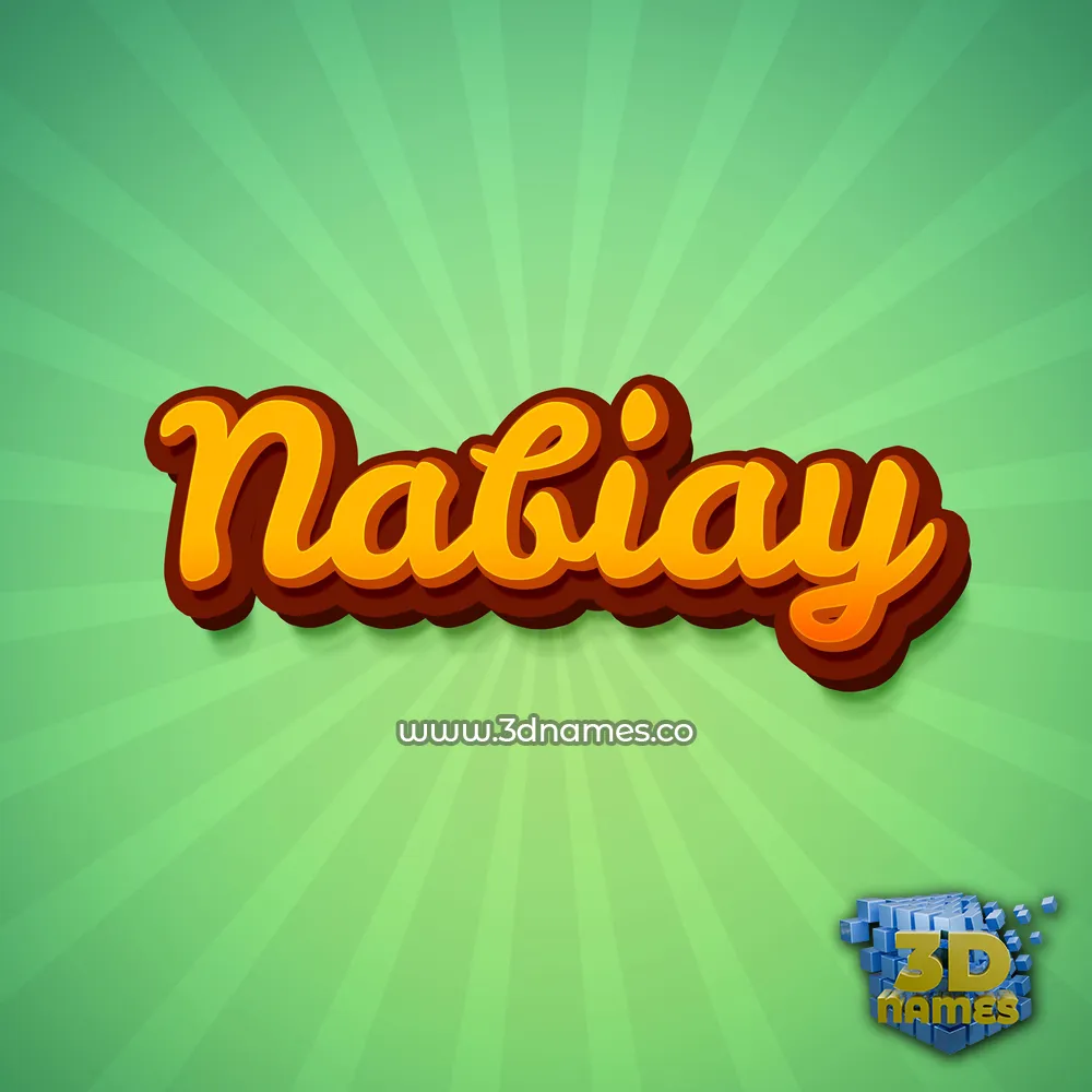 nabiay in Green Rays style - 3D name wallpaper