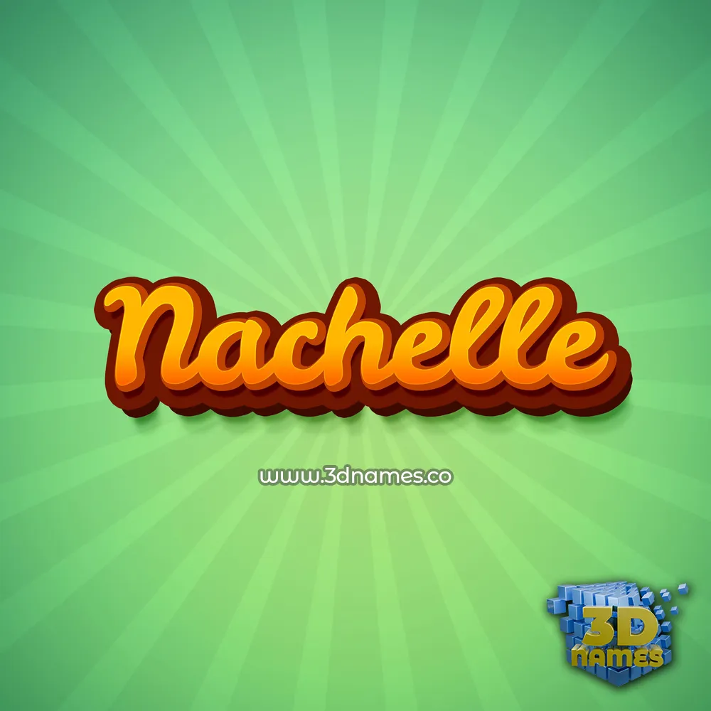 nachelle in Green Rays style - 3D name wallpaper