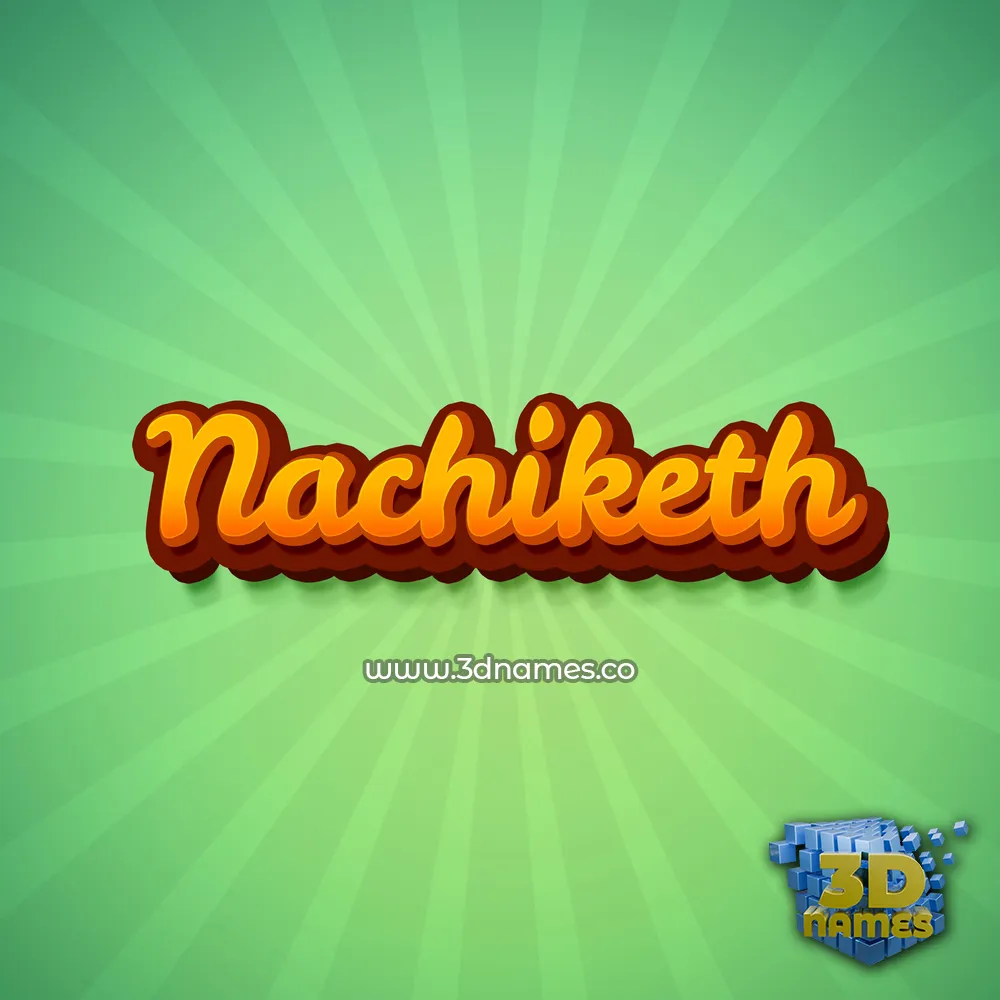 nachiketh in Green Rays style - 3D name wallpaper