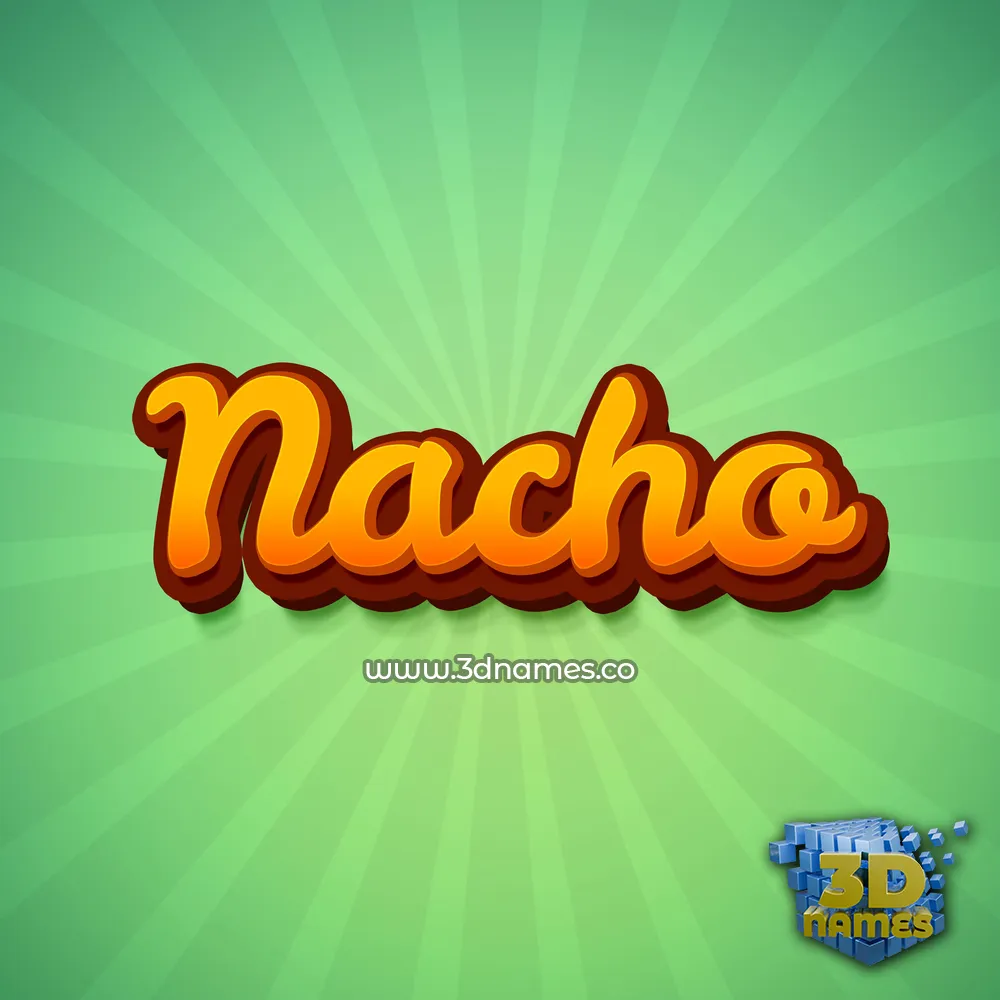 nacho in Green Rays style - 3D name wallpaper