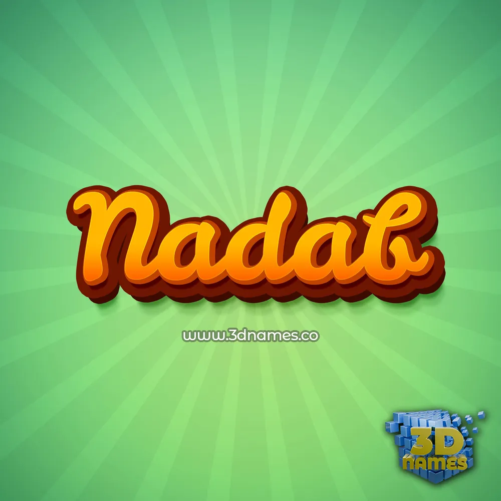 nadab in Green Rays style - 3D name wallpaper