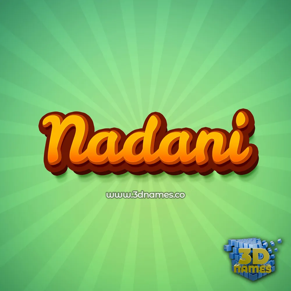nadani in Green Rays style - 3D name wallpaper