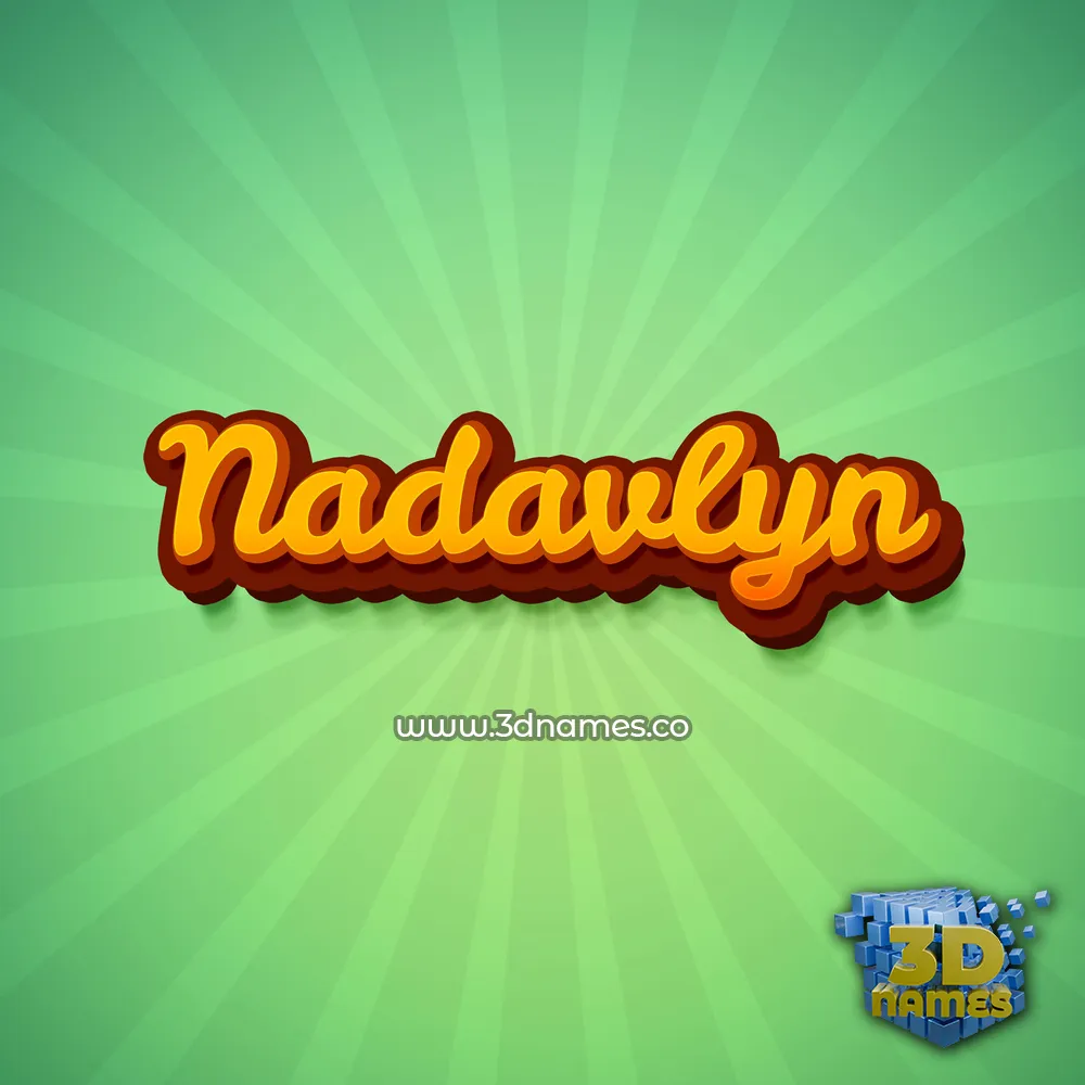 nadavlyn in Green Rays style - 3D name wallpaper