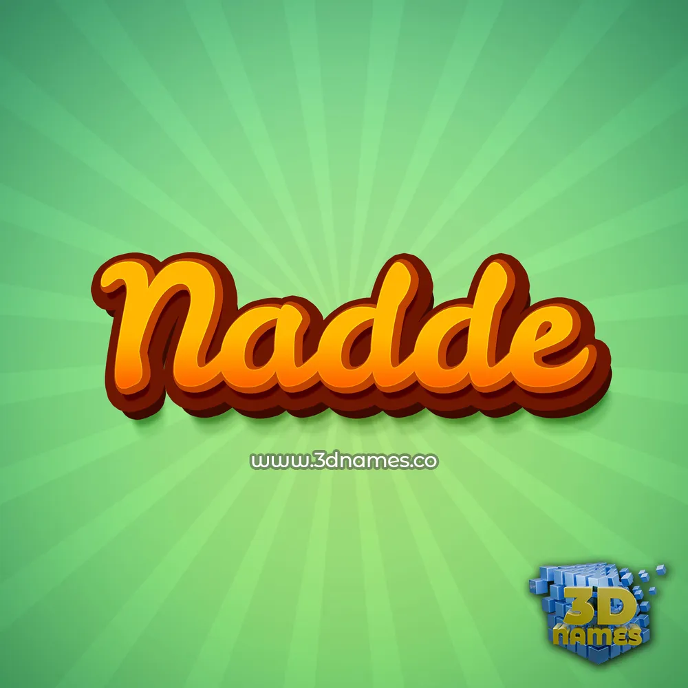 nadde in Green Rays style - 3D name wallpaper