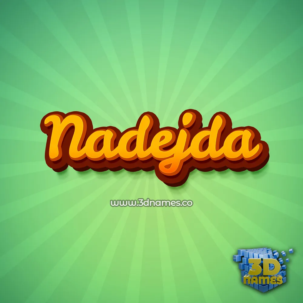 nadejda in Green Rays style - 3D name wallpaper