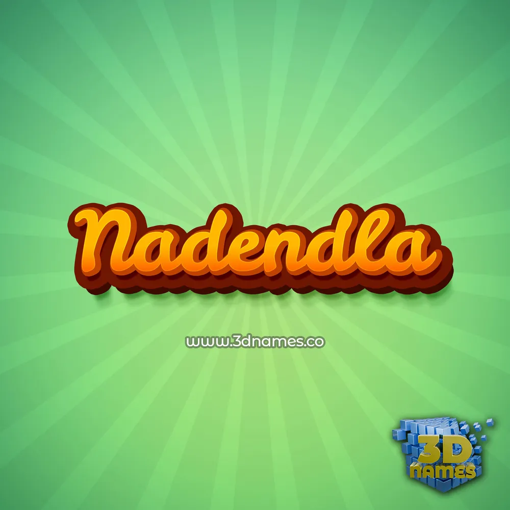 nadendla in Green Rays style - 3D name wallpaper