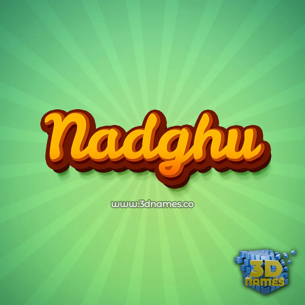 nadghu in Green Rays style - 3D name wallpaper