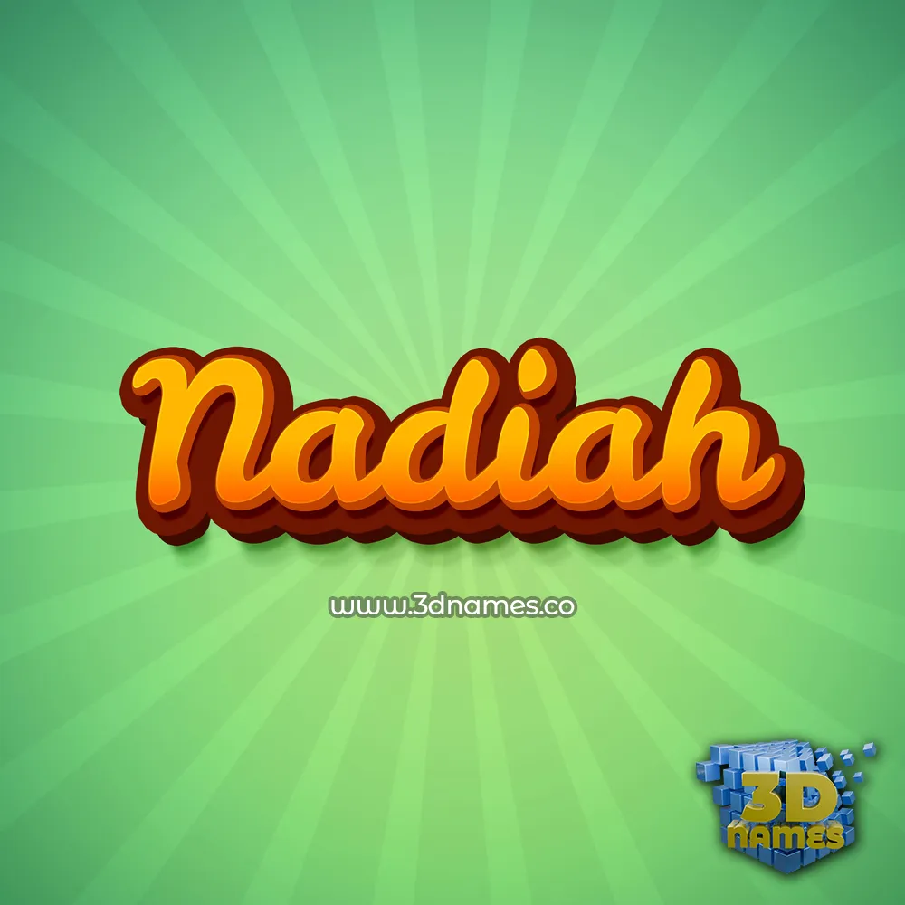 nadiah in Green Rays style - 3D name wallpaper
