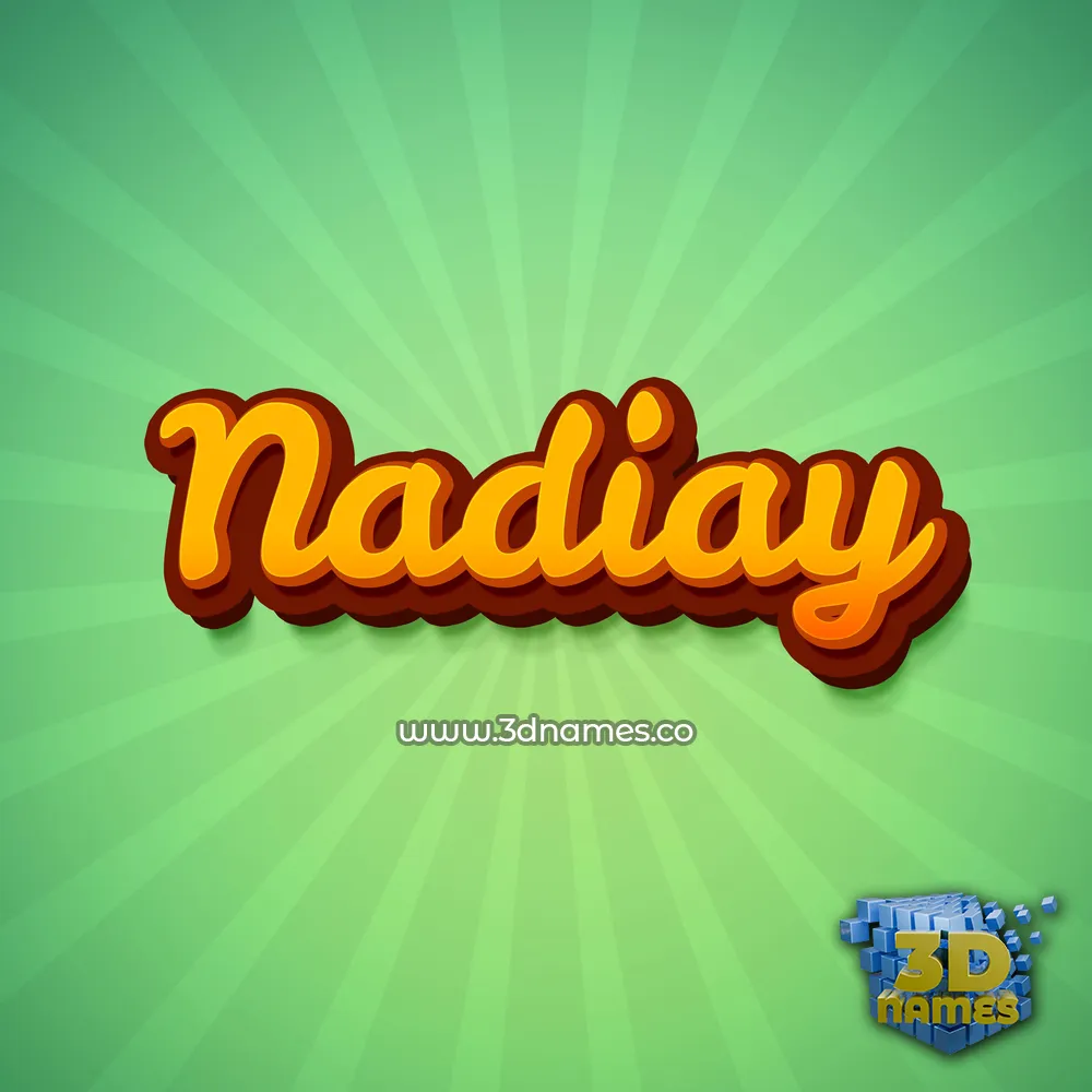 nadiay in Green Rays style - 3D name wallpaper