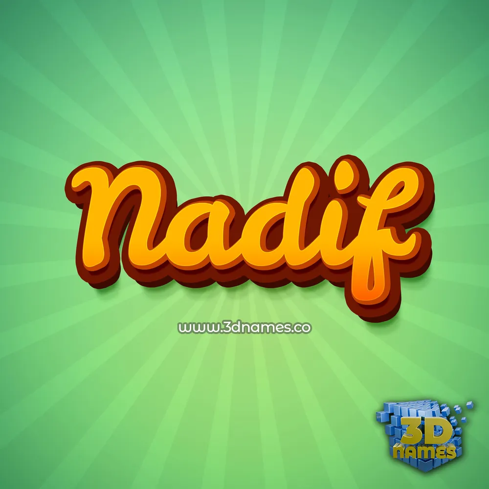 nadif in Green Rays style - 3D name wallpaper