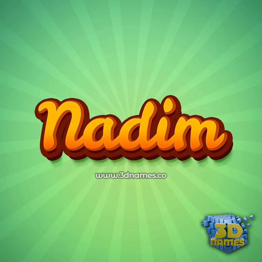 nadim in Green Rays style - 3D name wallpaper